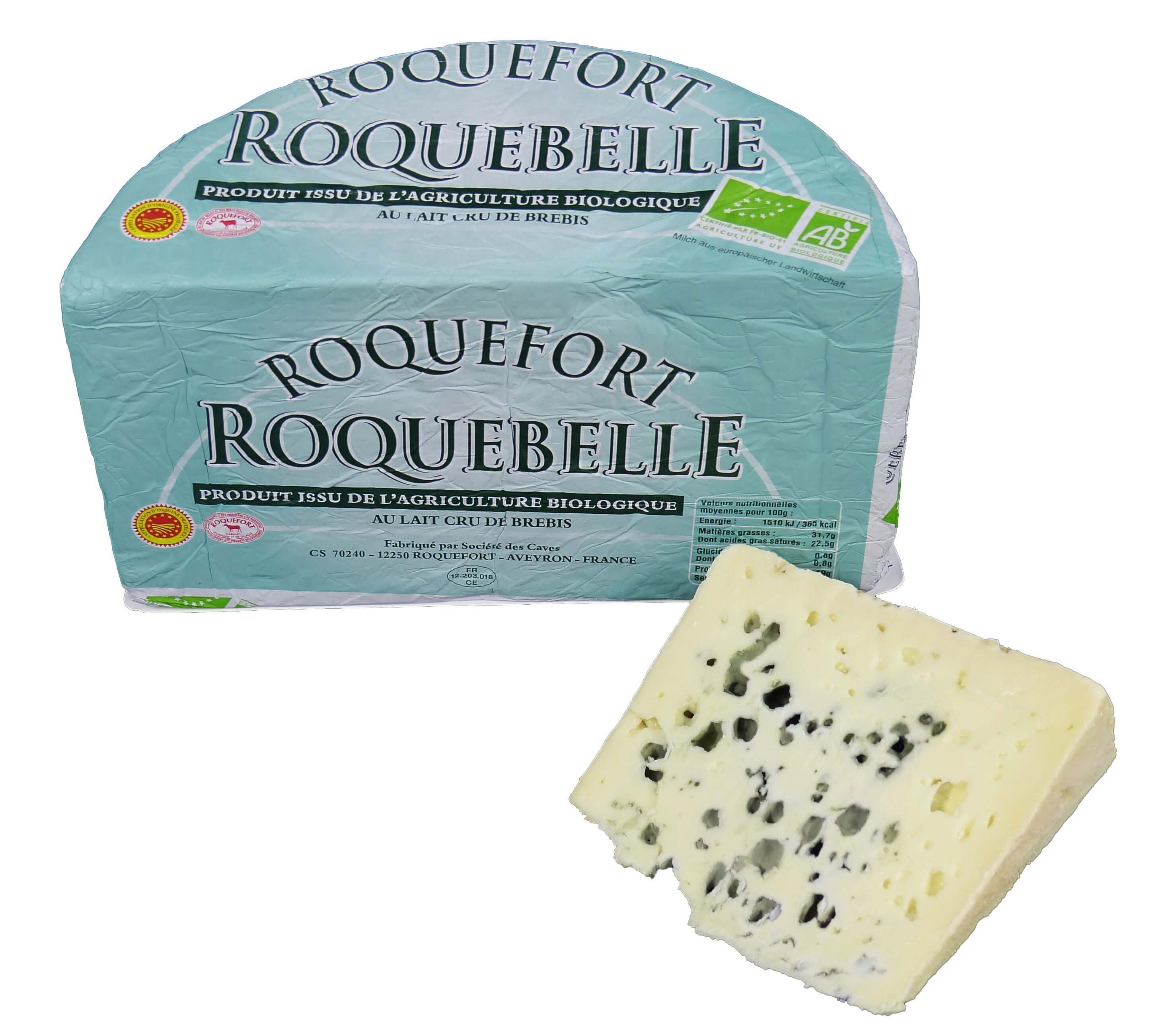 Lactalis Roquefort AOP Roquebelle bio 1.4kg